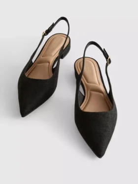 Sivri burunlu slingback terlik