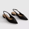 Sivri burunlu slingback terlik