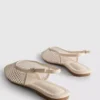 Slingback yapay elmas süslemeli düz ayakkabılar