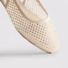 Slingback yapay elmas süslemeli düz ayakkabılar