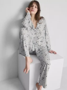 Snoopy desenli boyfriend pijamalar