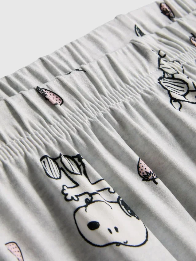 Snoopy desenli boyfriend pijamalar Snoopy desenli boyfriend pijamalar