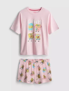 SpongeBob SquarePants desenli kısa pijama
