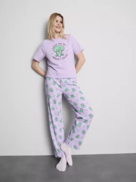 SpongeBob SquarePants desenli pamuklu pijamalar