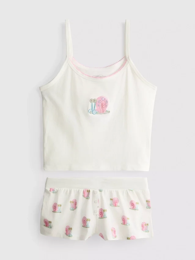 SpongeBob SquarePants Gary tank top ve şort pijama SpongeBob SquarePants Gary tank top ve şort pijama