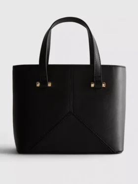 Suni deri mini tote çanta