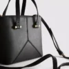 Suni deri mini tote çanta