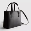 Suni deri mini tote çanta