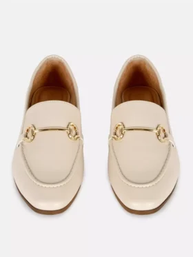 Suni deri snaffle loafer ayakkabılar