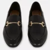 Suni deri snaffle loafer ayakkabılar