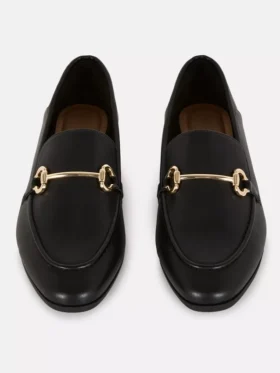 Suni deri snaffle loafer ayakkabılar