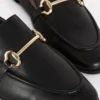 Suni deri snaffle loafer ayakkabılar