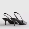 Suni deriden slingback topuklu ayakkabılar