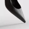 Suni deriden slingback topuklu ayakkabılar