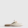 Suni deriden, snaffle bit detaylı mules loaferlar