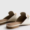 Suni deriden, snaffle bit detaylı mules loaferlar