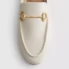 Suni deriden, snaffle bit detaylı mules loaferlar
