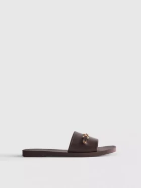 Suni deriden yapılmış snaffle terlikler