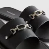 Suni deriden yapılmış snaffle terlikler