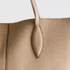 Suni süet panelli tote çanta