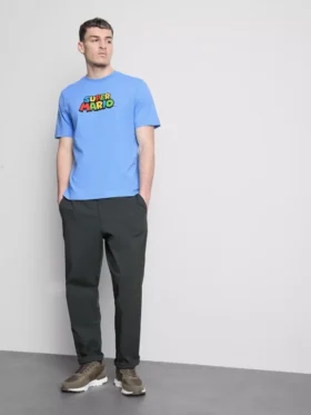 Super Mario pamuklu grafik tişört