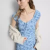 Sweetheart kırışık midi elbise Sweetheart kırışık midi elbise