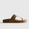 T-bar tokalı mules sandaletler