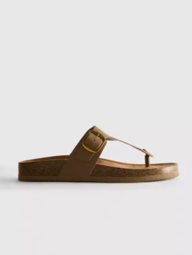 T-bar tokalı mules sandaletler