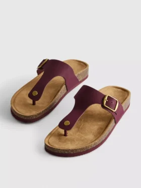 T-bar tokalı mules sandaletler