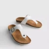T-bar tokalı mules sandaletler
