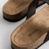 T-bar tokalı mules sandaletler