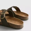 T-bar tokalı mules sandaletler