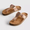 T-bar tokalı mules sandaletler