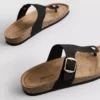 T-bar tokalı mules sandaletler