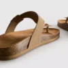 T-bar tokalı mules sandaletler
