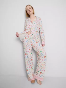 Tatlı desenli boyfriend pijama