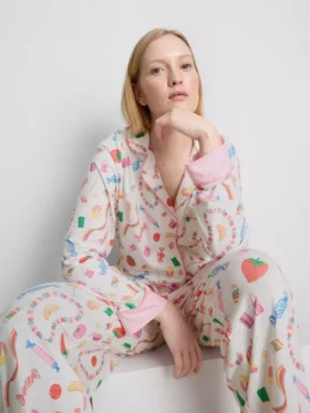 Tatlı desenli boyfriend pijama