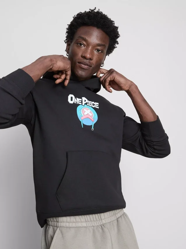 Tek parça Tony Chopper kapüşonlu sweatshirt Tek parça Tony Chopper kapüşonlu sweatshirt