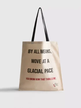 The Devil Wears Prada kanvas sloganlı tote çanta
