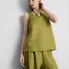 The Edit A-line geniş askılı keten üst The Edit A-line geniş askılı keten üst
