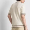 The Edit dokulu fermuarlı polo gömlek
