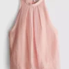 The Edit drapeli halter yaka, hava akışlı bluz The Edit drapeli halter yaka, hava akışlı bluz