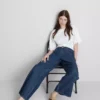 The Edit düz paça pamuklu denim jeanler The Edit düz paça pamuklu denim jeanler
