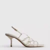 The Edit marka örgülü stiletto topuklu sandaletler