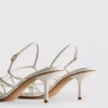The Edit marka örgülü stiletto topuklu sandaletler