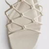 The Edit marka örgülü stiletto topuklu sandaletler