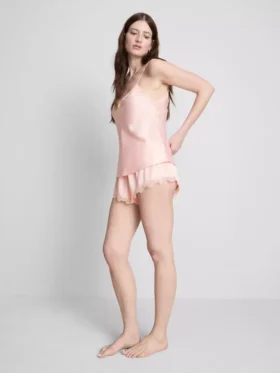 The Edit saten dantelli pijama cami üstü