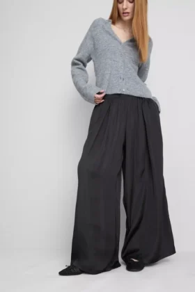 The Edit saten geniş paça pantolon The Edit saten geniş paça pantolon