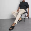 The Edit slim fit şeftali dokulu pantolon The Edit slim fit şeftali dokulu pantolon