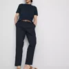 The Edit slim fit şeftali dokulu pantolon The Edit slim fit şeftali dokulu pantolon